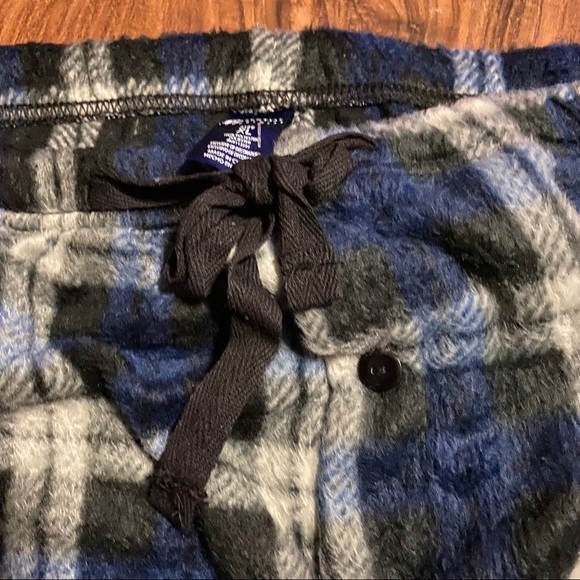 Essential Loungewear Minky Fleece Men’s Blue Pants - Picture 2 of 3